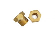 BULL NOSE NUT - 5/8" BSP RIGHT HAND WITH BRASS FINISHING (24MM)