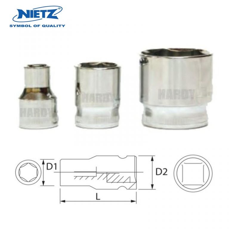 NIETZ 1/2" DRIVE CHROME SOCKET (6POINT) HARDY GASES & MACHINERY SDN BHD
